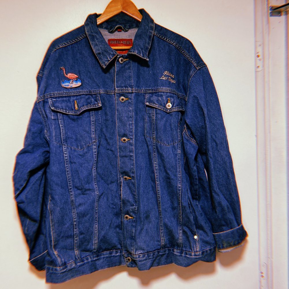 Vintage 90's Las Vegas Riviera Hotel & Casino Denim Jacket